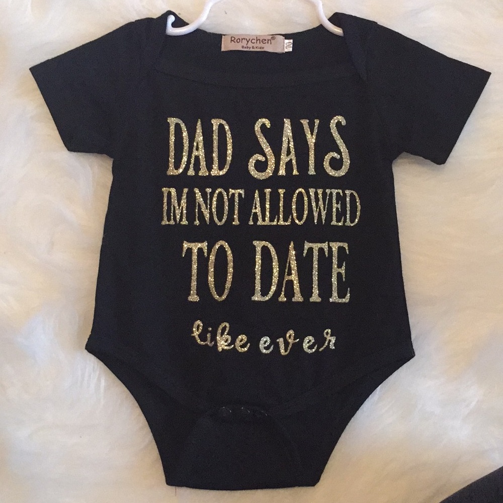 Quoted baby girl onesie